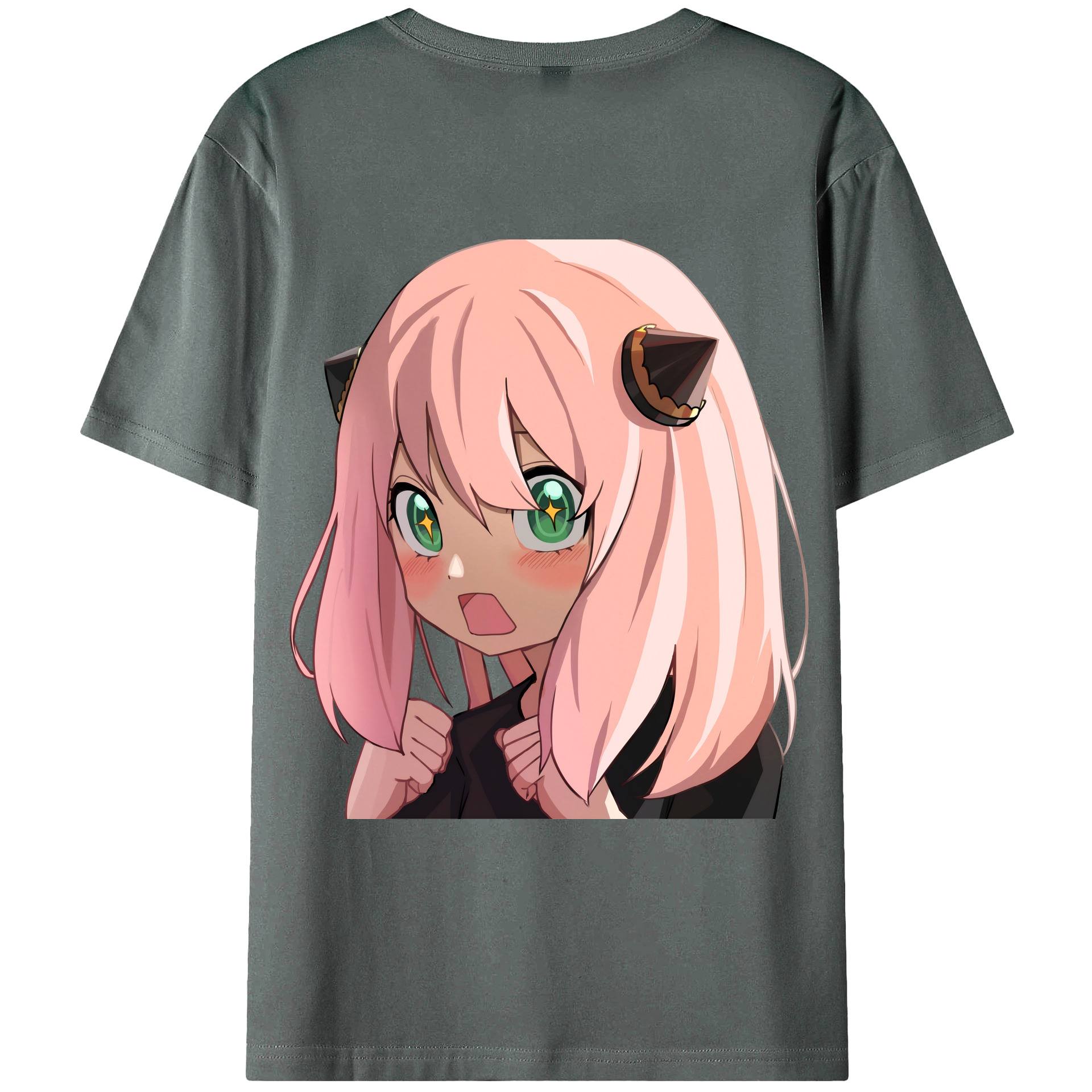 （画像用） SPY×FAMILY间谍家家酒 綿100％ メンズ半袖Tシャツ（バックプリント） 通気性